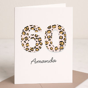 Tarjeta Leopard Print 60 Moderno Nombre de la Cuta 60 cu