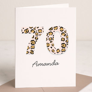 Tarjeta Leopard Print 70   Moderno Nombre de la Cuta 70 cu