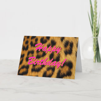 Tarjeta Leopard Print Birthday Card