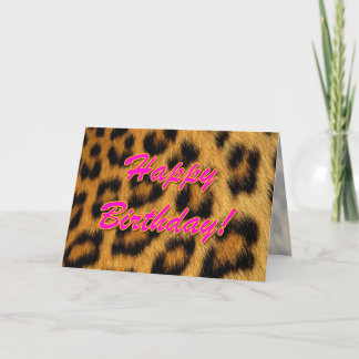 Tarjeta Leopard Print Birthday Card