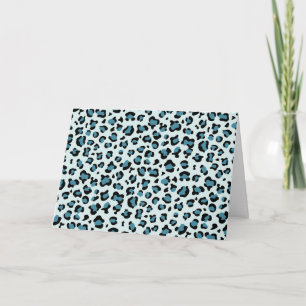 Tarjeta Leopard Print, Leopard Spots, Blue Leopard