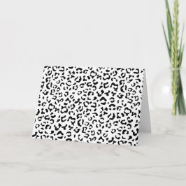Tarjeta Leopard Print, Leopard Spots, Negro Y Blanco