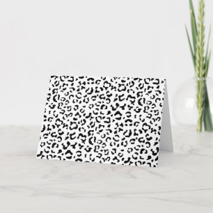 Tarjeta Leopard Print, Leopard Spots, Negro Y Blanco