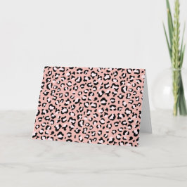 Tarjeta Leopard Print, Leopard Spots, Pink Leopard
