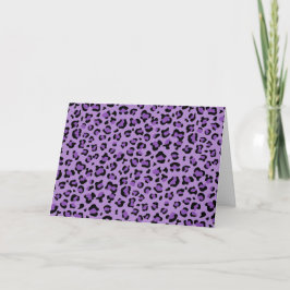 Tarjeta Leopard Print, Leopard Spots, Purple Leopard
