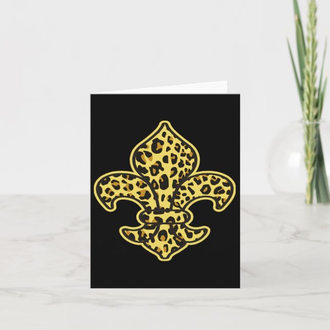 Tarjeta Leopard Print Moda de moda Moda Animal Pattern Fle (Anverso)