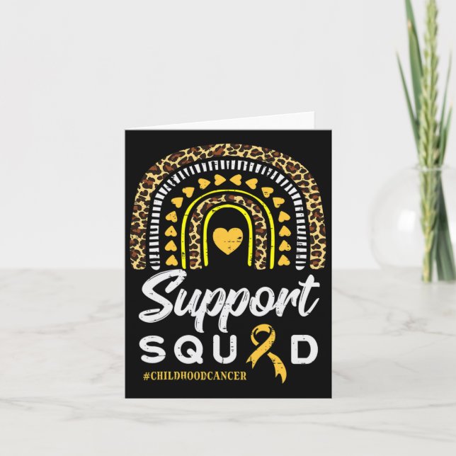 Tarjeta Leopard Rainbow Support Squad Children Cancer Awa (Anverso)
