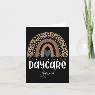 Tarjeta Leopard Rainbow Teacher Student, School Nanny Dayc