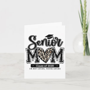 Tarjeta Leopard Senior Mom Cl De 2025 Graduación Graduada 