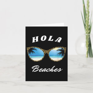 Tarjeta Leopard Sungles Hola Beach Beaches Vacation Palm T