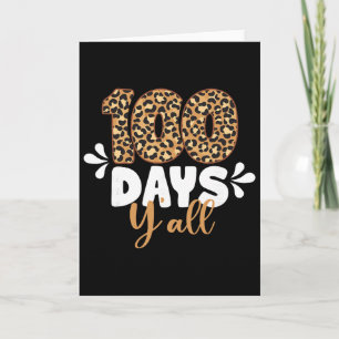 Tarjeta Leopardo 100 Días Feliz 100º Día De Escuela S