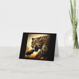 Tarjeta Leopardo (11) Gato salvaje