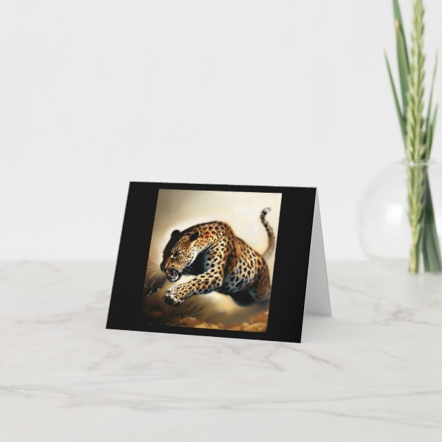 Tarjeta Leopardo (12) Gato salvaje (Anverso)