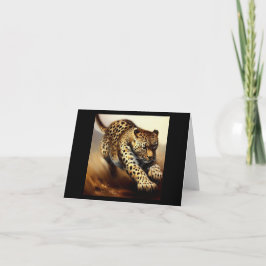 Tarjeta Leopardo (6) Gato salvaje