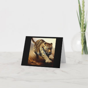 Tarjeta Leopardo (6) Gato salvaje