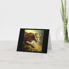 Tarjeta Leopardo (7) Gato salvaje