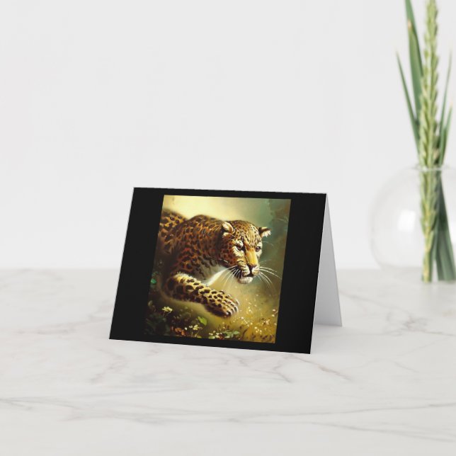 Tarjeta Leopardo (7) Gato salvaje (Anverso)