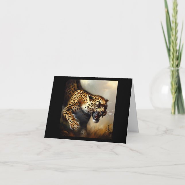 Tarjeta Leopardo (8) Gato salvaje (Anverso)