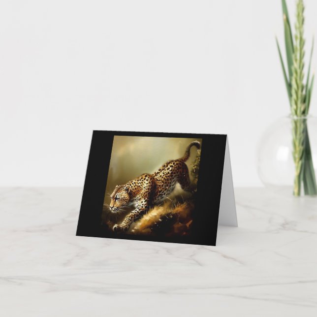 Tarjeta Leopardo (9) Gato salvaje (Anverso)