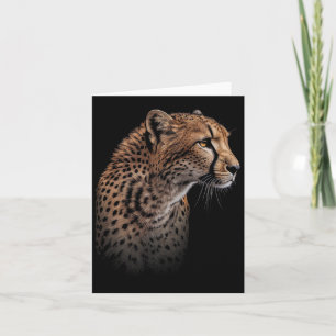 Tarjeta Leopardo Cheetah Tiger Leopard Face Gato de León