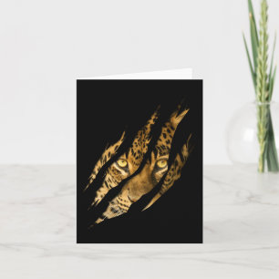 Tarjeta Leopardo Cheetah Tiger Leopardo Cara León Gato App