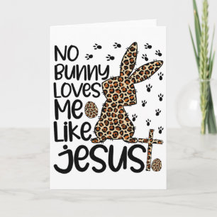 Tarjeta Leopardo Cristiano Ningún conejo me ama como Jesús