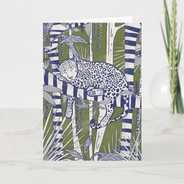 Tarjeta Leopardo durmiendo (Anverso)