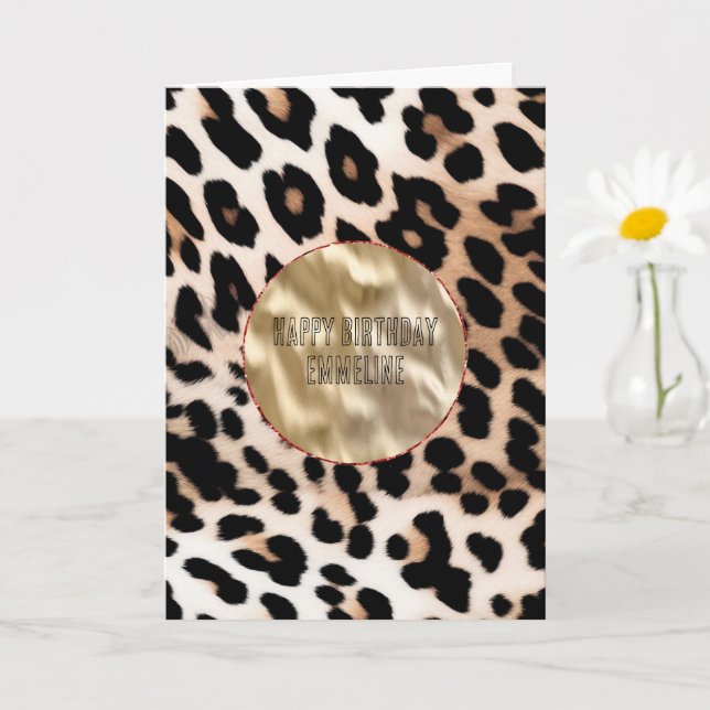 Tarjeta Leopardo negro crema (Planta pequeña)
