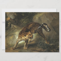 Leopardo salvaje feroz (por Jean-Baptiste Oudry)