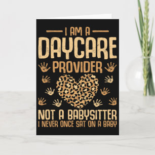 Tarjeta Leopardo Soy una proveedora de guardería, no una n
