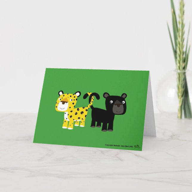 Tarjeta Leopardos de amor (Anverso)