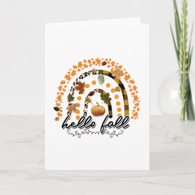 Tarjeta Lepord Hello Fall (Anverso)