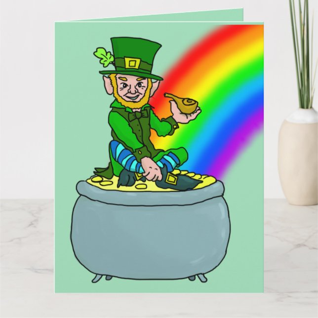TARJETA LEPRECHAN & RAINBOW ST.PATRICK'S DAY BIG CARDS (Anverso)