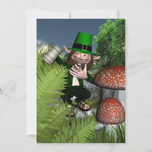 Tarjeta Leprechaun del día de St Patrick