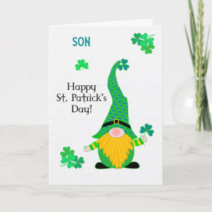 Tarjeta Leprechaun divertida de Son St Patrick