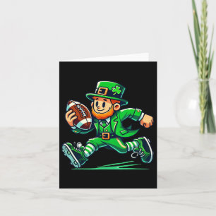 Tarjeta Leprechaun Football St Patricks Day Player Boys Me
