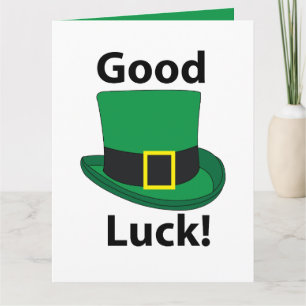 Tarjeta Leprechaun Gorra Buena Suerte Día De San Patrón