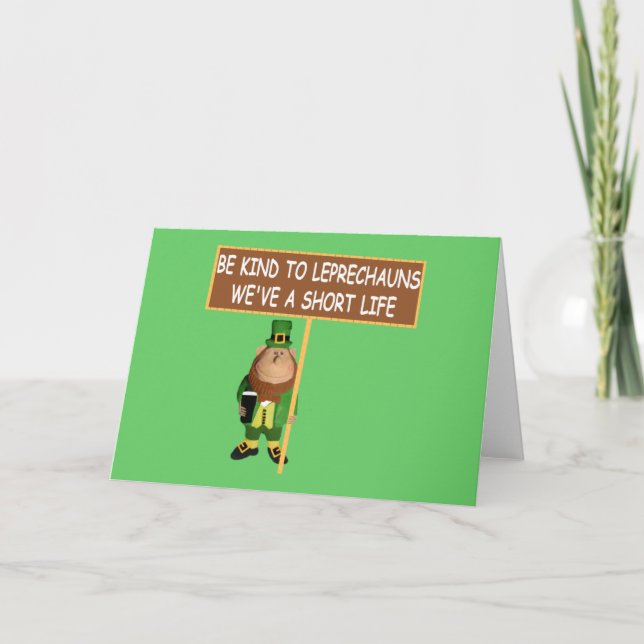 Tarjeta Leprechaun irlandés divertido del irlandés del (Anverso)