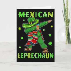 Tarjeta Leprechaun Mexicano Divertido Bailando Dab En Méxi