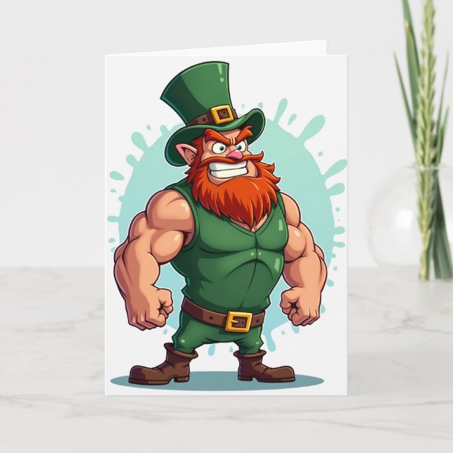 Tarjeta Leprechaun Power St Patricks Card (Anverso)