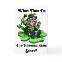 Leprechaun Sentado En Un Shamrock