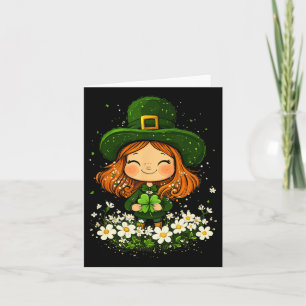 Tarjeta Leprechaun Shamrock Chicas St Patricks Day L