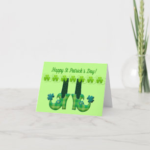Tarjeta Leprechaun Shoes St Patrick's Day