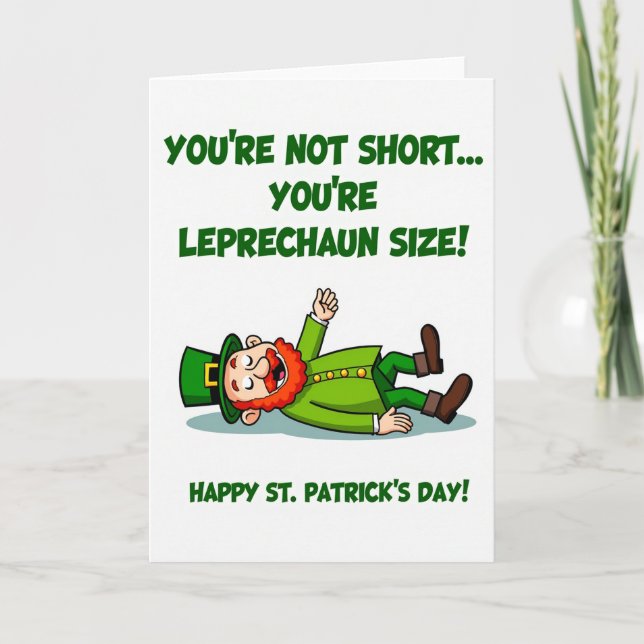 Tarjeta Leprechaun Size St Patricks Card (Anverso)