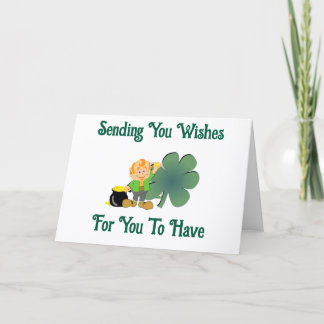 Tarjeta Leprechaun With Gold Greeting Card