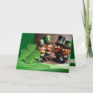 Tarjeta Leprechauns St Patrick's Day texto HGCO2