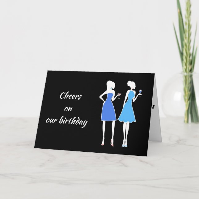 TARJETA **LER UN VIDRIO Y SILLAS** EN EL CUMPLEAÑOS COMPAR (Anverso)