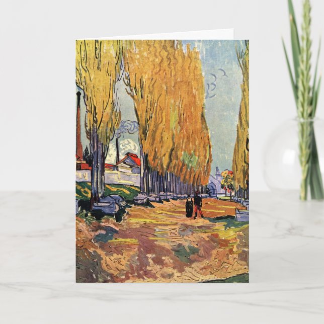 Tarjeta Les Alyscamps (cementerio) de Vincent van Gogh (Anverso)