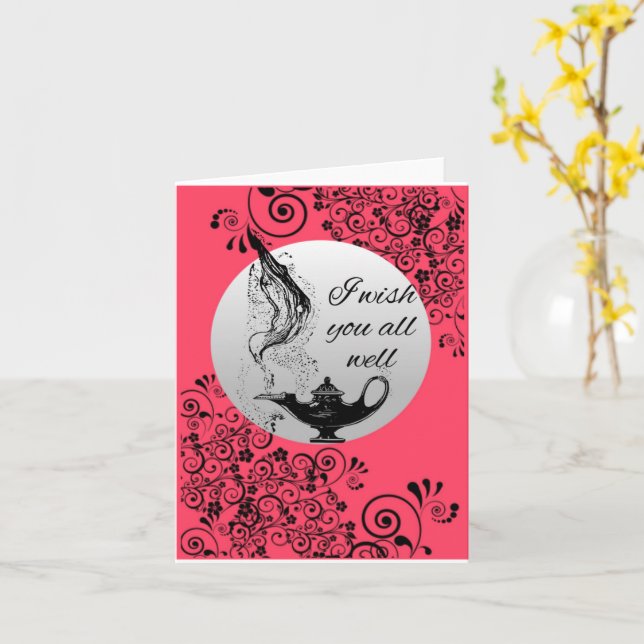 Tarjeta Les deseo lo mejor. (flor amarilla)