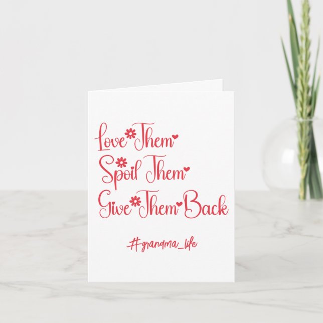 Tarjeta Les Encanta A Malograrlos Devuélvenlos A Su Abuela (Anverso)